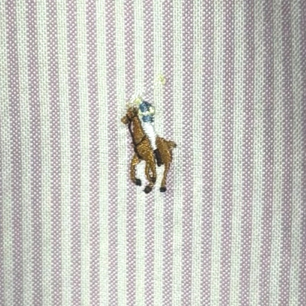 Ralph Lauren Sport 100% Cotton Flesh Pony Pink White Stripe Tank Top Rodeo 6 - Picture 5 of 12